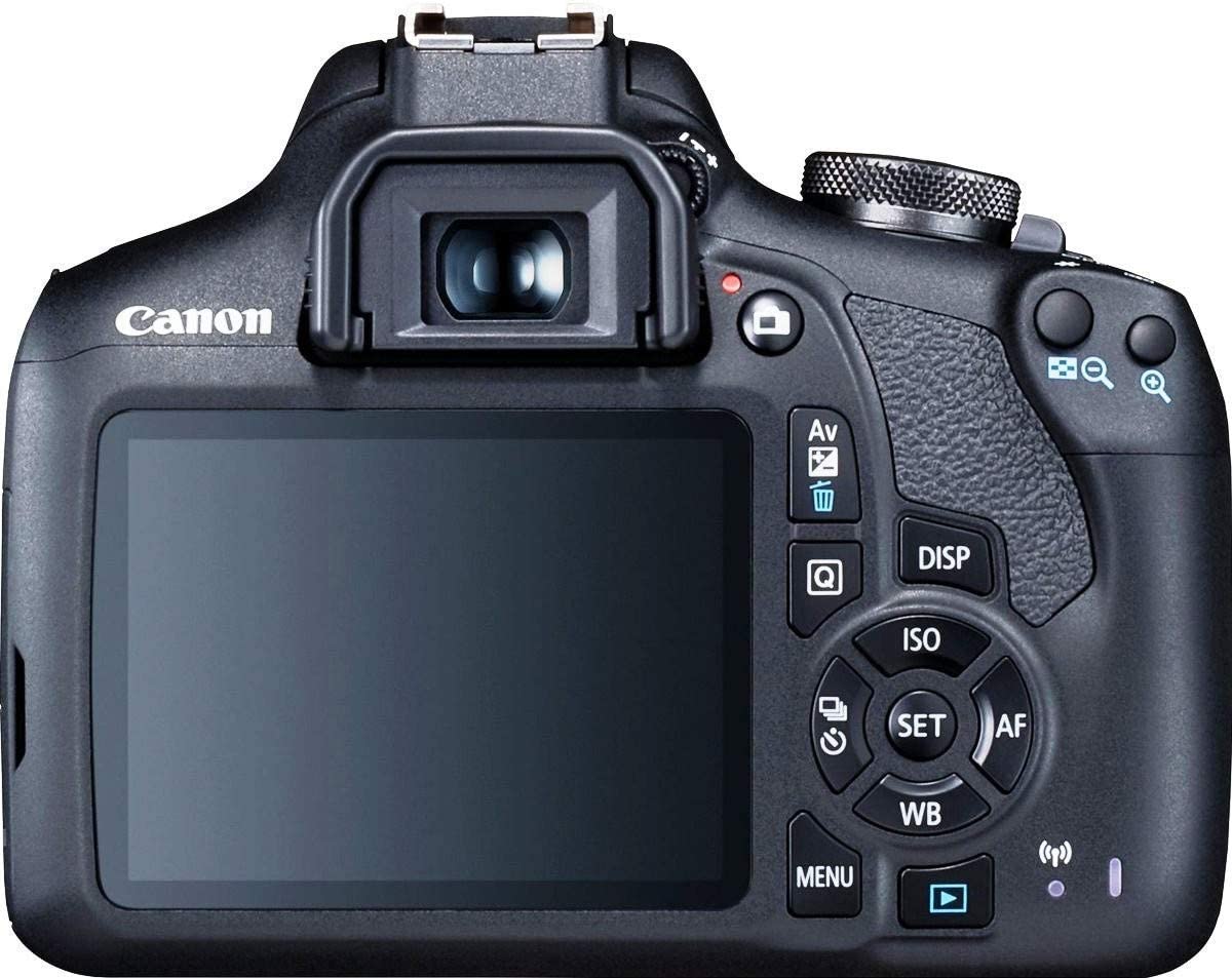 Canon EOS 2000D / Rebel T7 DSLR Camera w/EF-S 18-55mm f/3.5-5.6 Lens 3 with 2x 64GB Memory Card + Wide Angle Lens + Telephoto Lens + Flash + Bundle It Better Kit